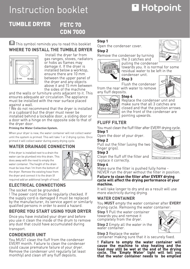 Image de la première page du manuel de l'appareil FETC 70B P (UK)