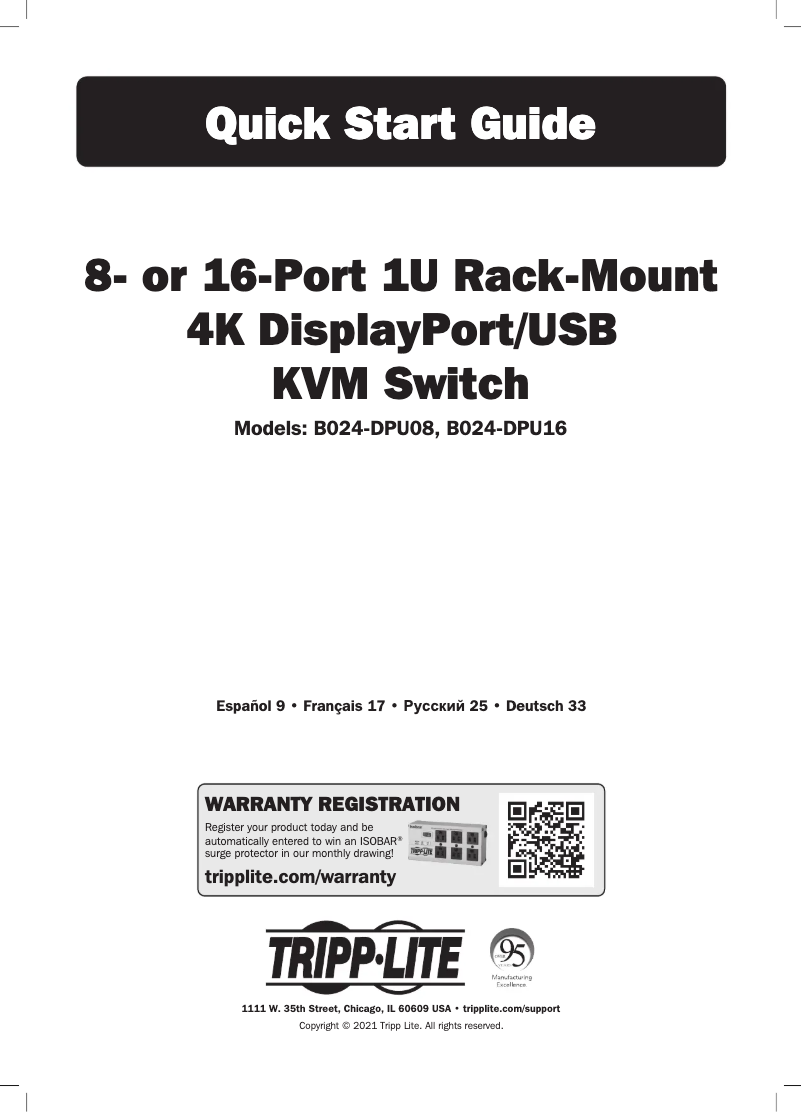 Page n°1 - Manuel utilisateur Tripp Lite B024-DPU08
