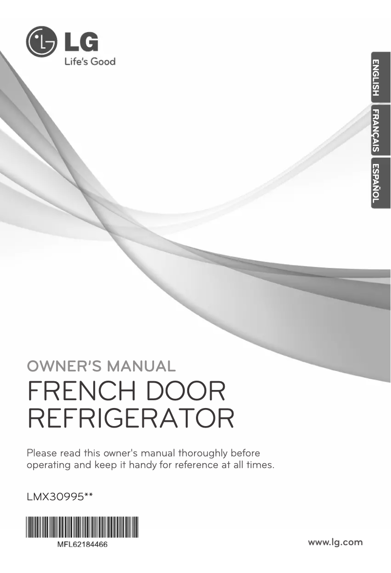 Page 1 de la notice Manuel utilisateur LG LMX30995ST