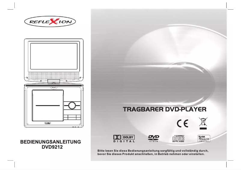 Page n°1 - Manuel utilisateur Reflexion DVD9212