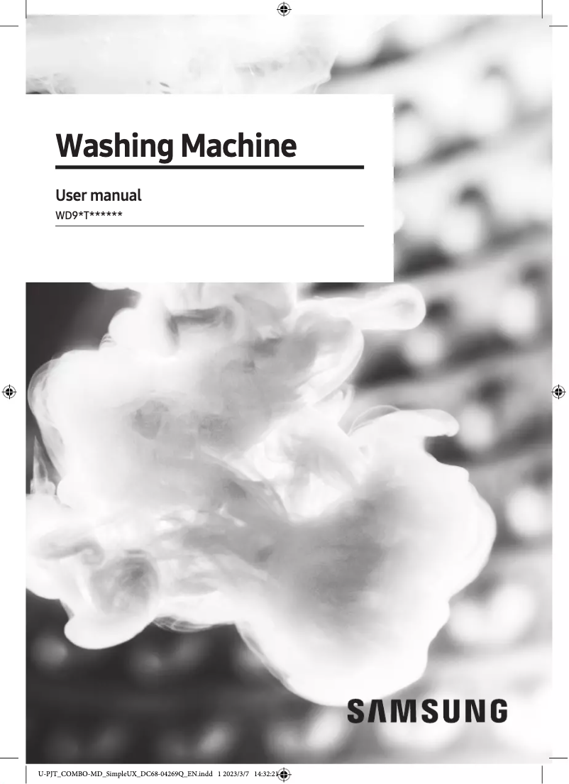 Page 1 de la notice Manuel utilisateur Samsung WD90T6542BE