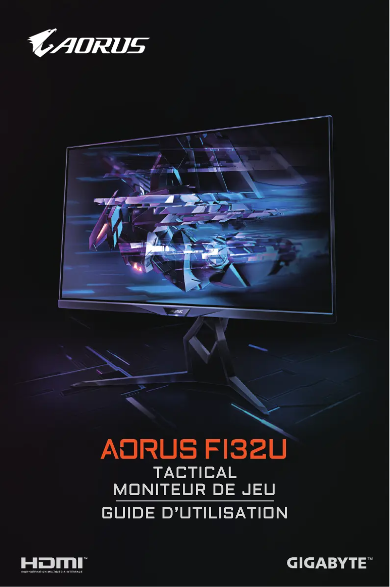 Page 1 de la notice Manuel utilisateur Gigabyte AORUS FI32U