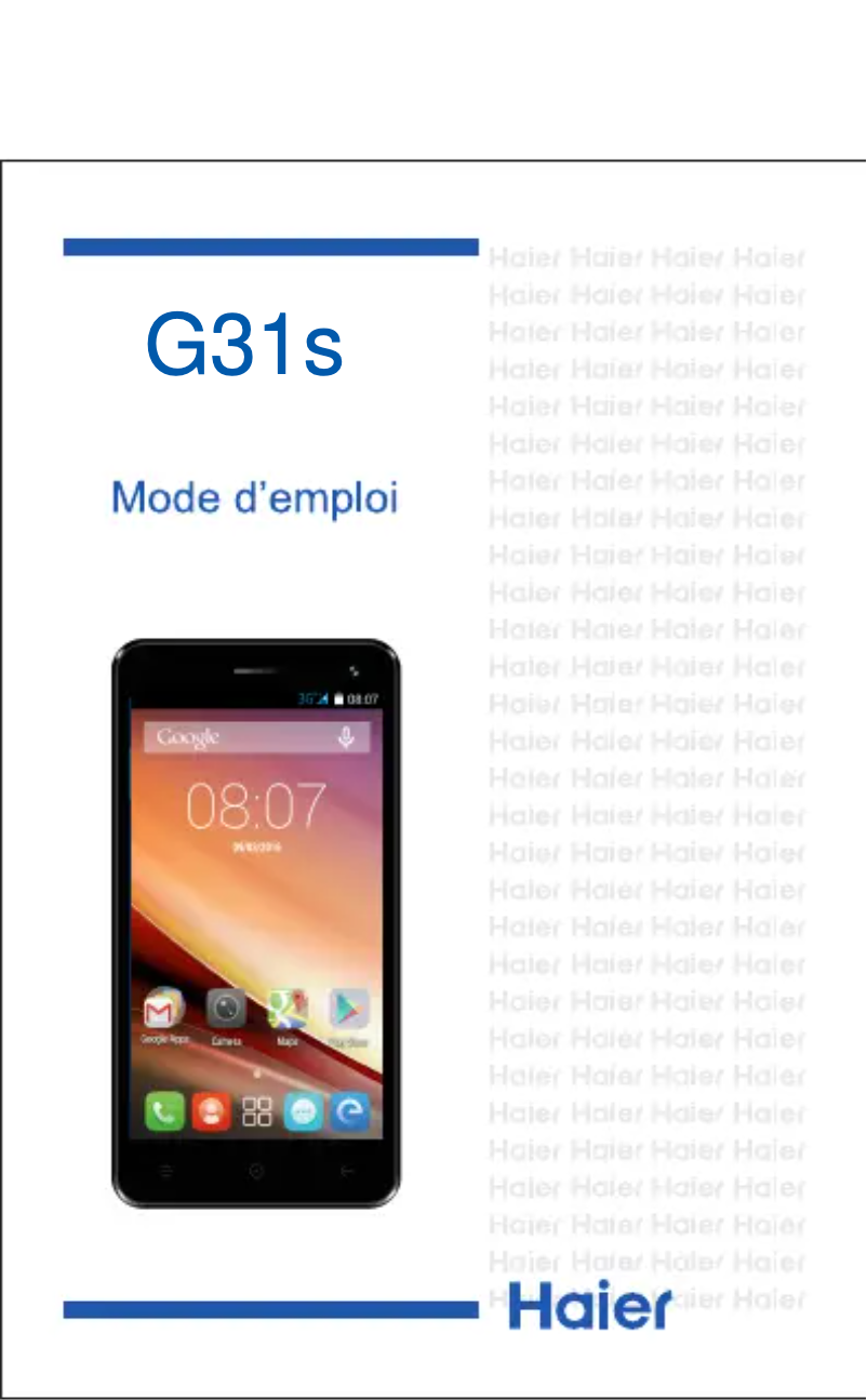 Image de la première page du manuel de l'appareil G31S