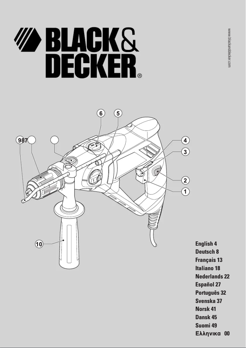 Page n°1 - Manuel utilisateur Black & Decker KR85K