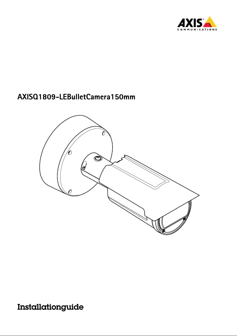 Page 1 de la notice Manuel utilisateur Axis Q1809-LE