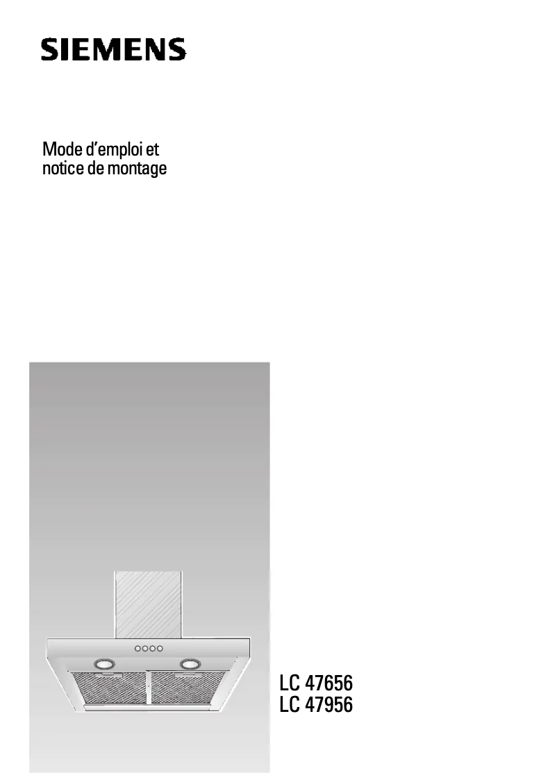 Page 1 de la notice Manuel utilisateur Siemens LC47956
