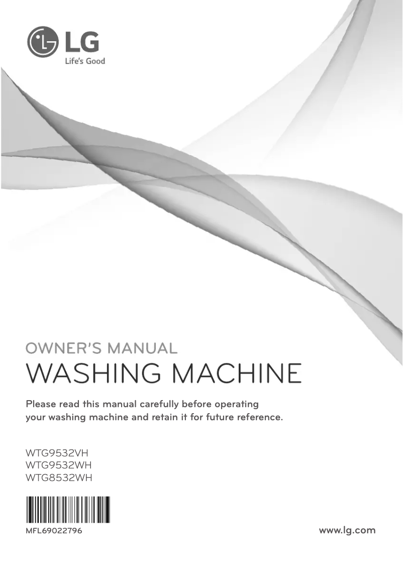 Page 1 de la notice Manuel utilisateur LG WTG9532VH
