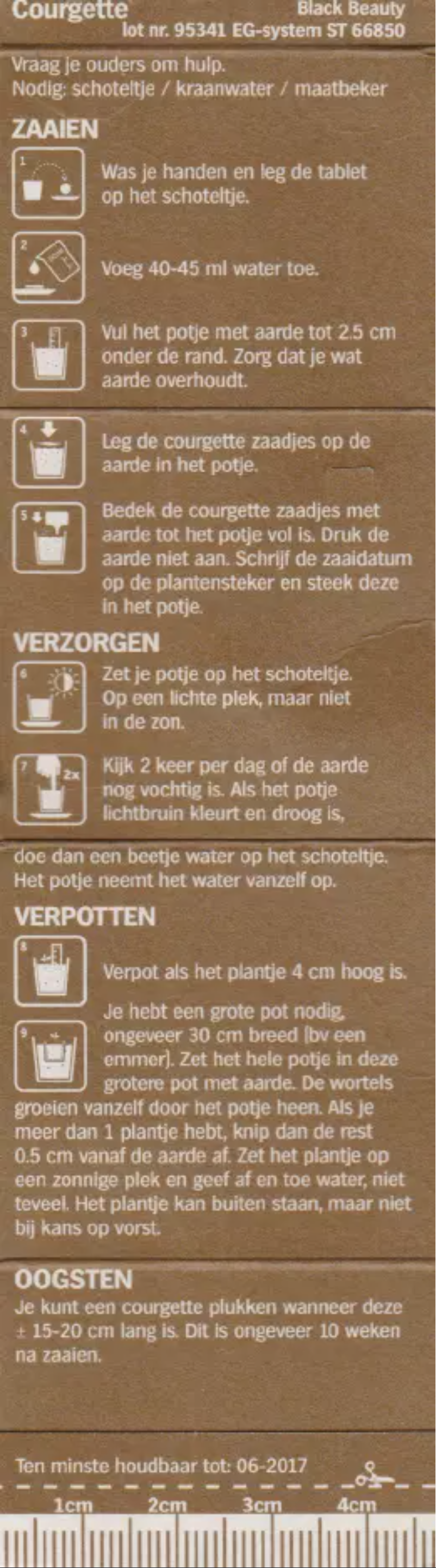 Page 1 de la notice Manuel utilisateur Albert Heijn Moestuintje Courgette