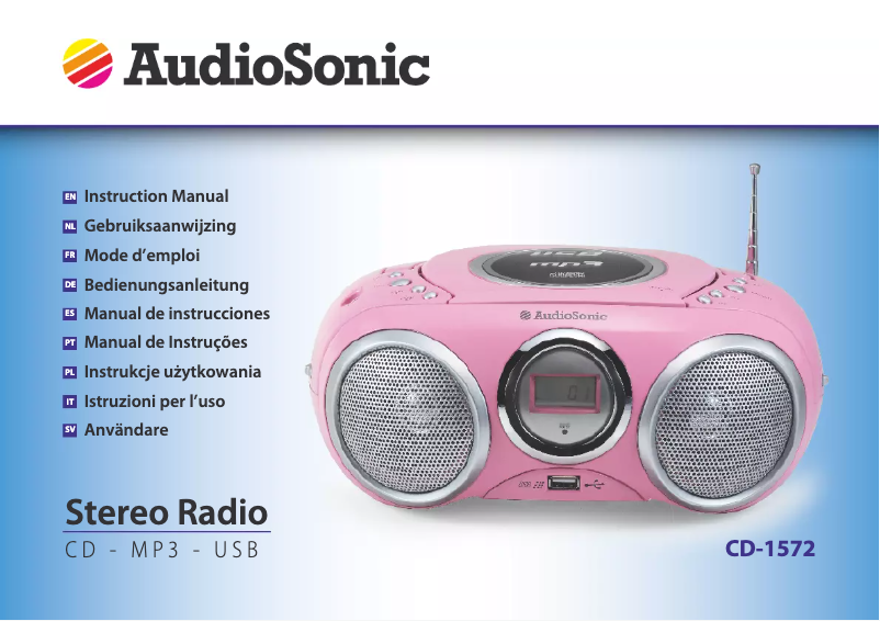 Page 1 de la notice Manuel utilisateur AudioSonic CD-1572