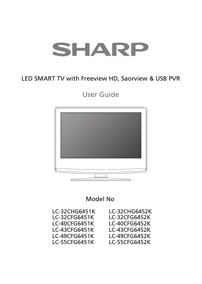 Page 1 de la notice Manuel utilisateur Sharp LC-43CFG6451K