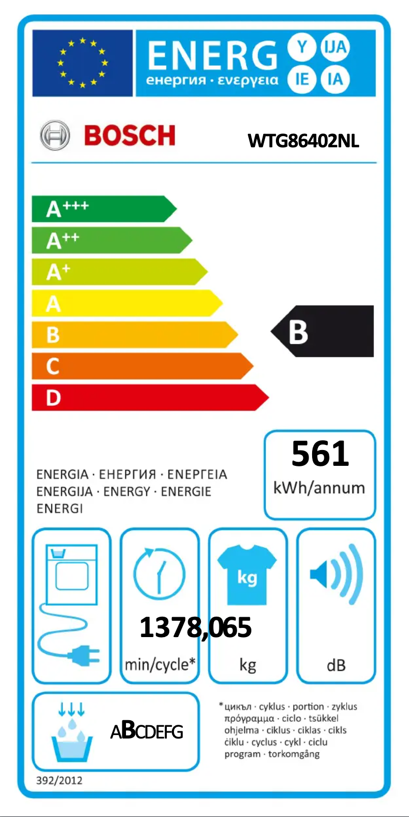 Image de la première page du manuel de l'appareil WTG86402NL
