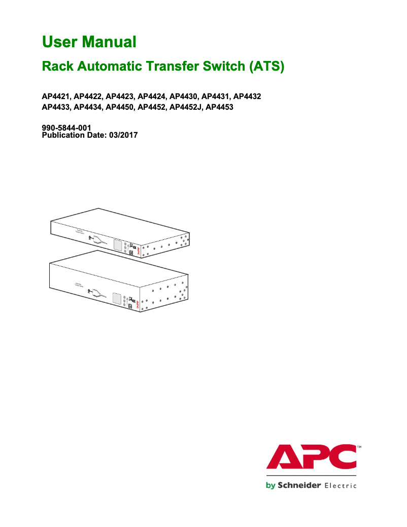 Page n°1 - Mode d'emploi APC AP4423