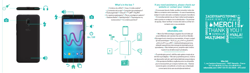 Page 1 de la notice Manuel utilisateur Wiko Jerry 3