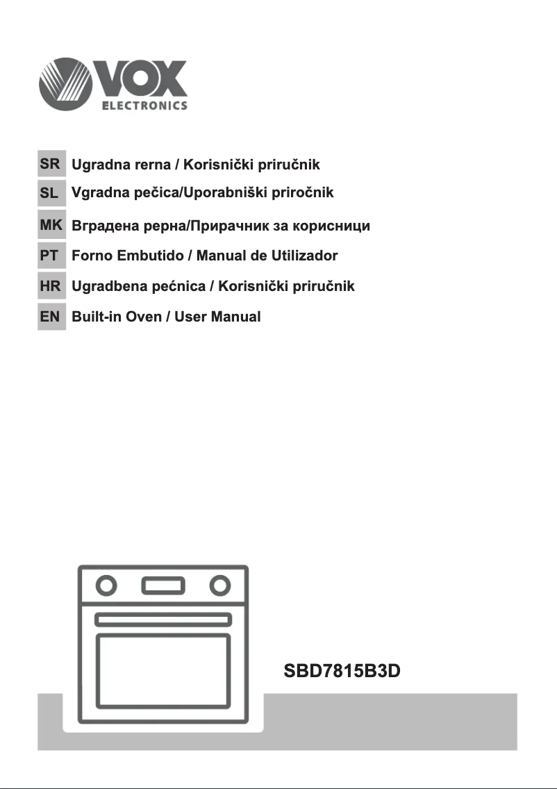 Page 1 de la notice Manuel utilisateur VOX SBD7815B3D