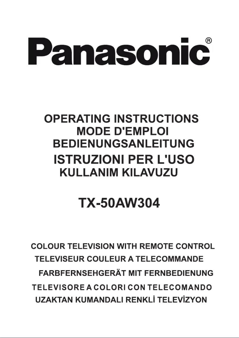 Página 1 del manual Manual de usuario Panasonic Viera TX-50AW304