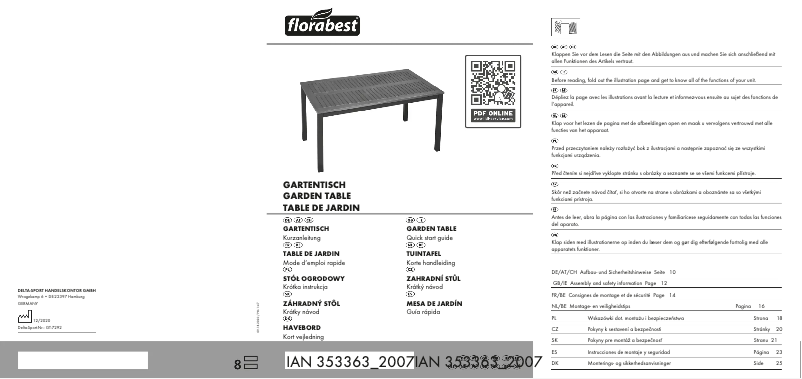 Página 1 del manual Manual de usuario Florabest IAN 351391