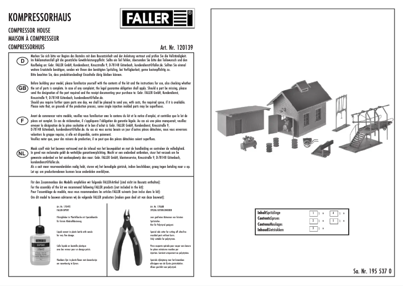 Page 1 de la notice Manuel utilisateur Faller 120139