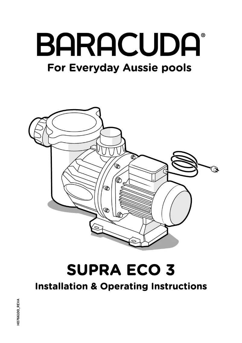 Página 1 del manual Manual de usuario Baracuda Supra Eco 3
