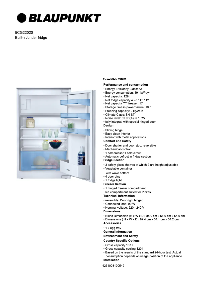 Image de la première page du manuel de l'appareil 5CG 22020