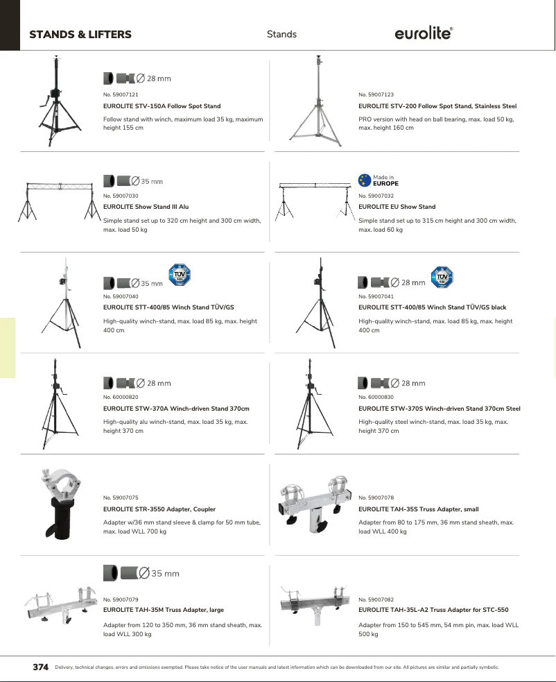 Page n°1 - Catalogue Eurolite STR-3550