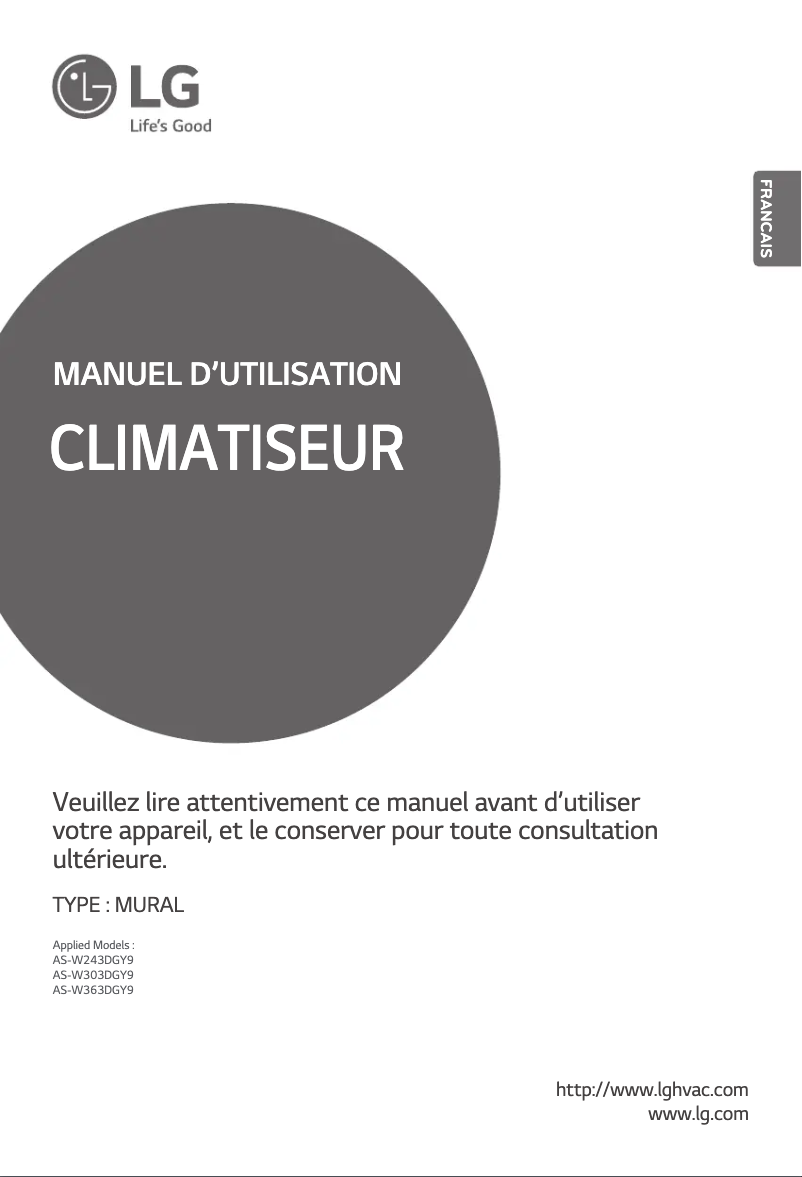 Page 1 de la notice Manuel utilisateur LG LSN307HV2