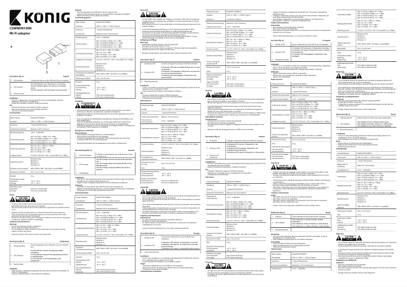 Imagen de la primera página del manual del dispositivo CSWNDN150N