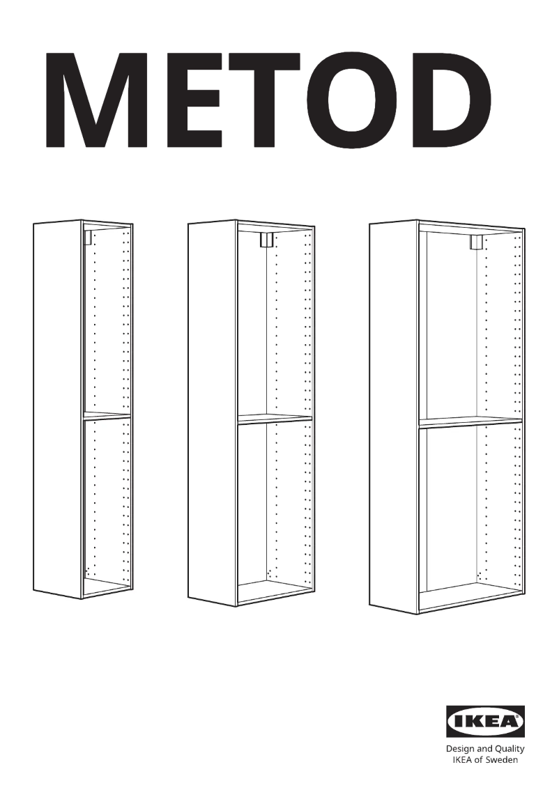 Page 1 de la notice Manuel utilisateur Ikea METOD 202.125.72