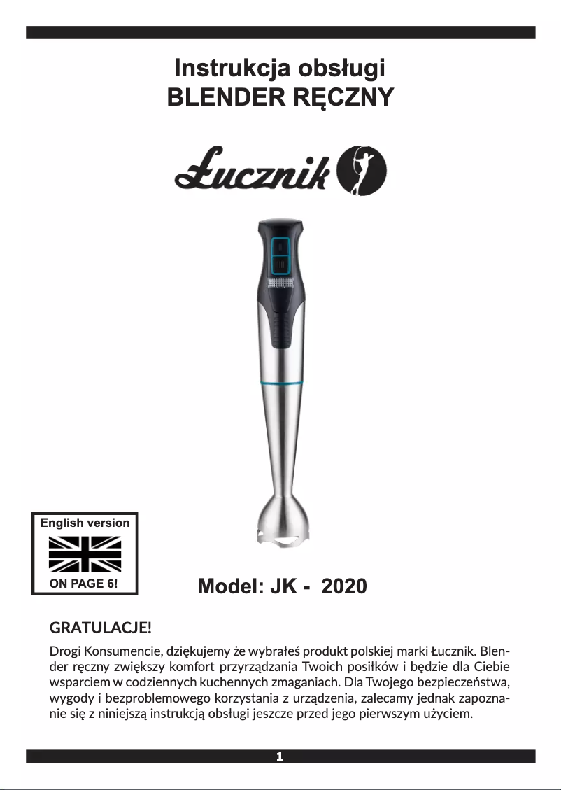 Página 1 del manual Manual de usuario Łucznik JK-2020