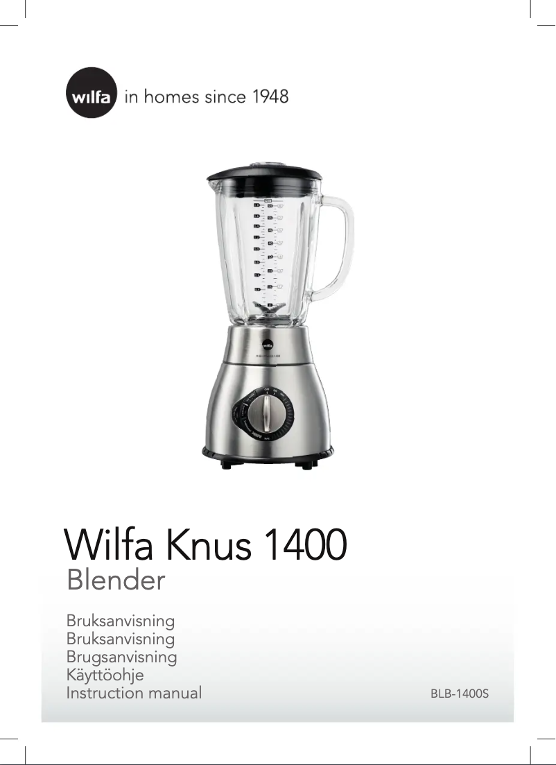 Image de la première page du manuel de l'appareil Knus 1400 WBLB-1400S