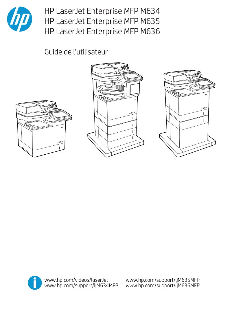 Page 1 de la notice Manuel utilisateur HP LaserJet Enterprise MFP M635