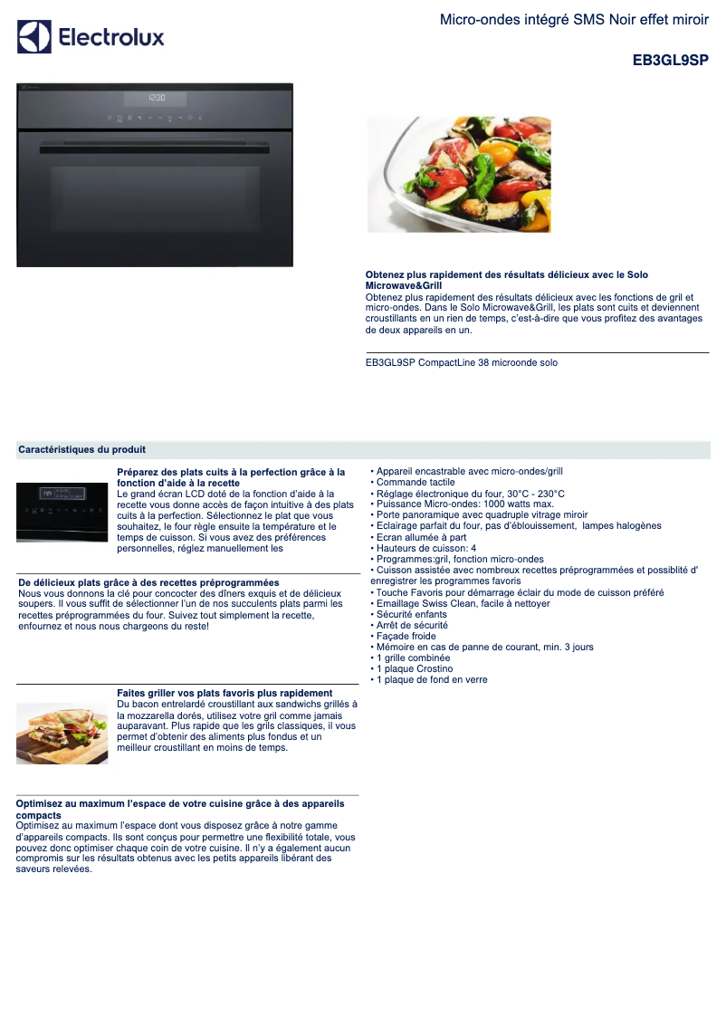 Image de la première page du manuel de l'appareil EB3GL9SP