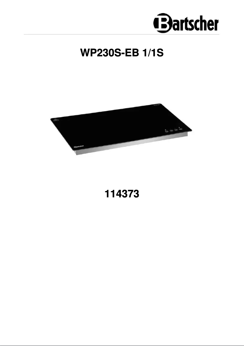 Page 1 de la notice Manuel utilisateur Bartscher WP230S-EB 1/1S