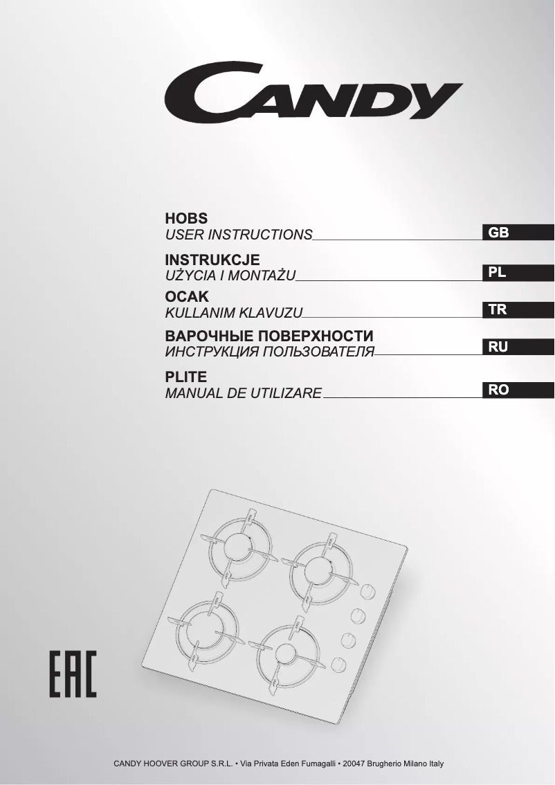 Page n°1 - Manuel utilisateur Candy PVL64SGN