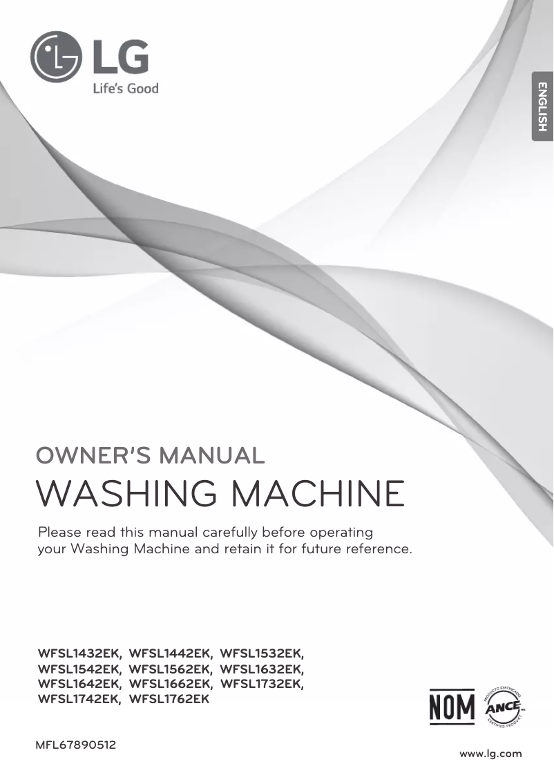 Página 1 del manual Manual de usuario LG WFSL1562EK