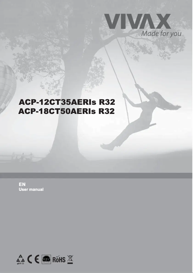 Page n°1 - Manuel utilisateur Vivax ACP-12CT35AERI+ R32