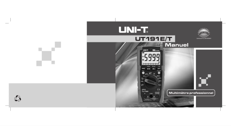 Page n°1 - Manuel utilisateur Uni-T UT191T