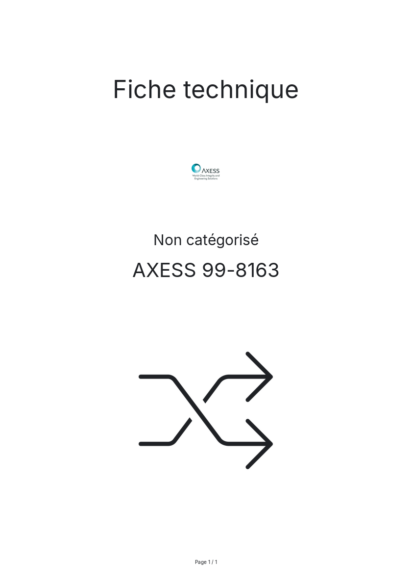 Page n°1 - Fiche technique AXESS 99-8163