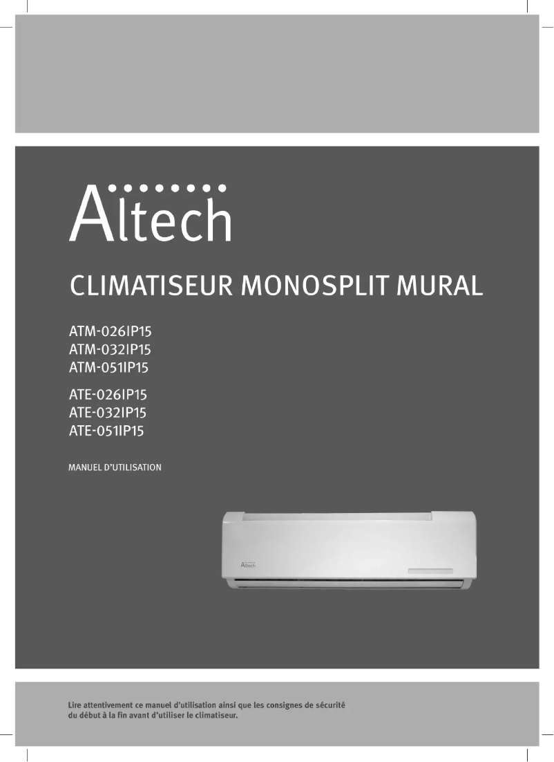 Página 1 del manual Manual de usuario Altech ATE-032IP15