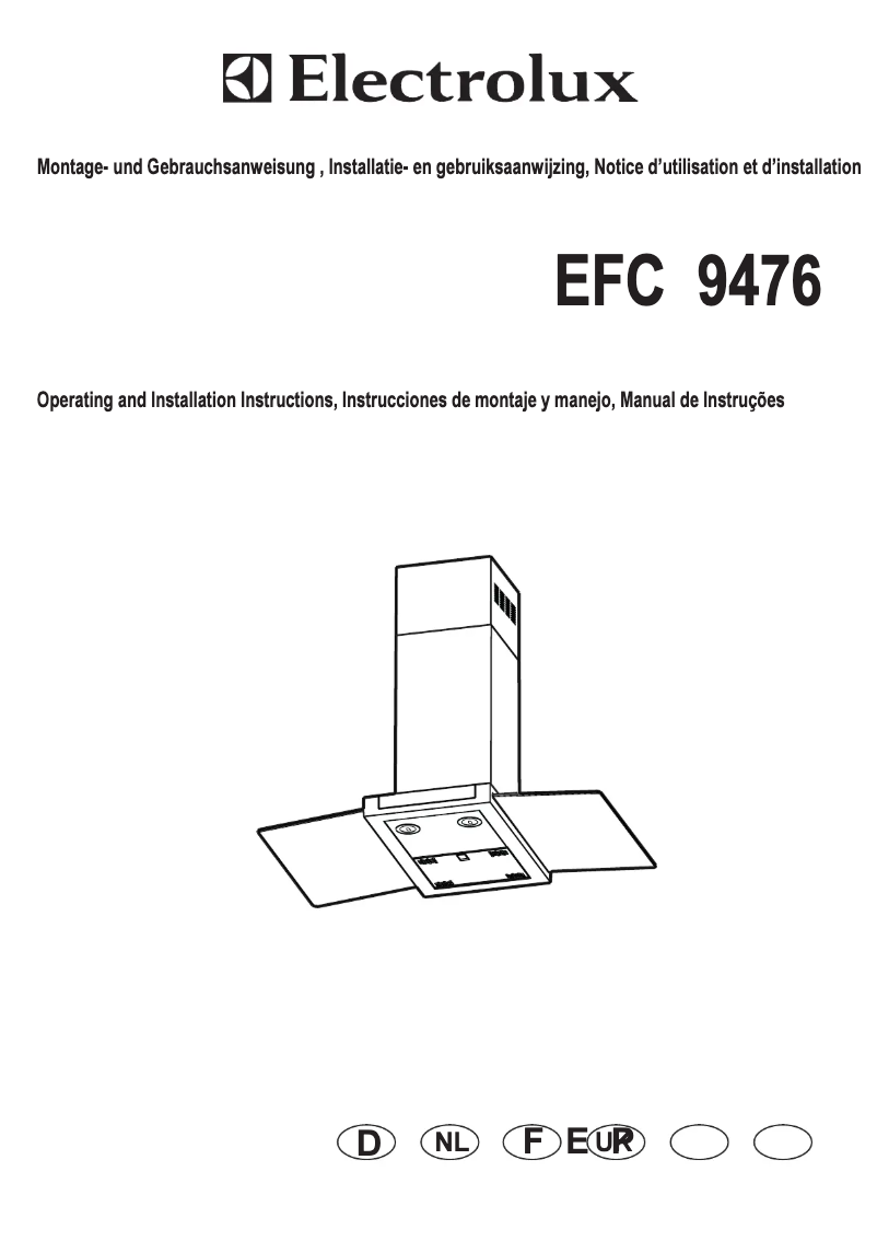Page n°1 - Manuel utilisateur Electrolux EFC 9476