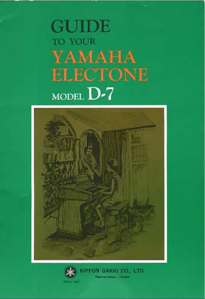 Page n°1 - Manuel utilisateur Yamaha Electone D-7