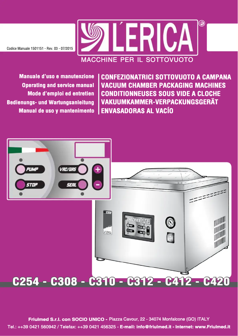 Page 1 de la notice Manuel utilisateur Saro LECCE 2