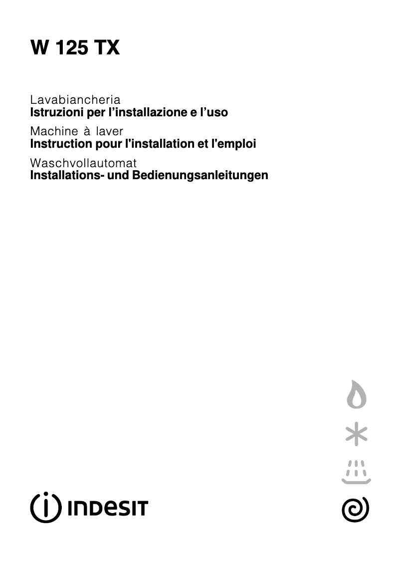 Página 1 del manual Manual de usuario Indesit W 125 tx