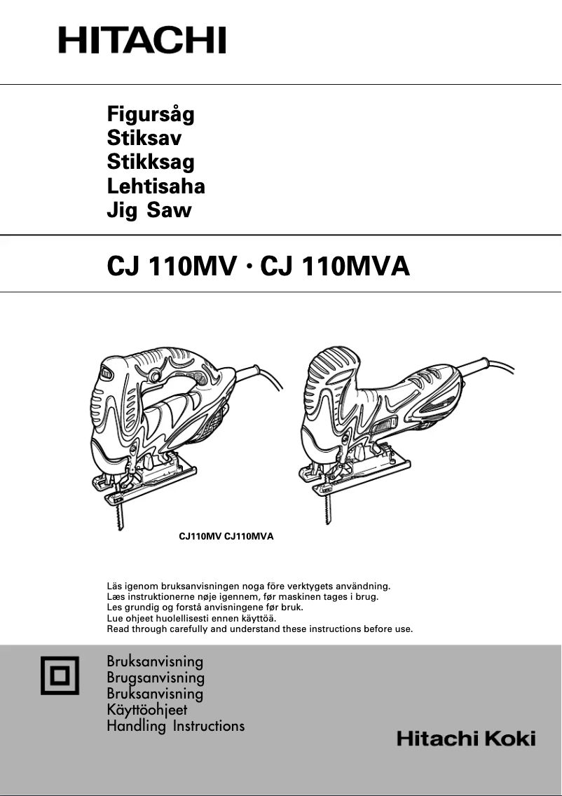 Page n°1 - Manuel utilisateur Hitachi CJ 110MVA