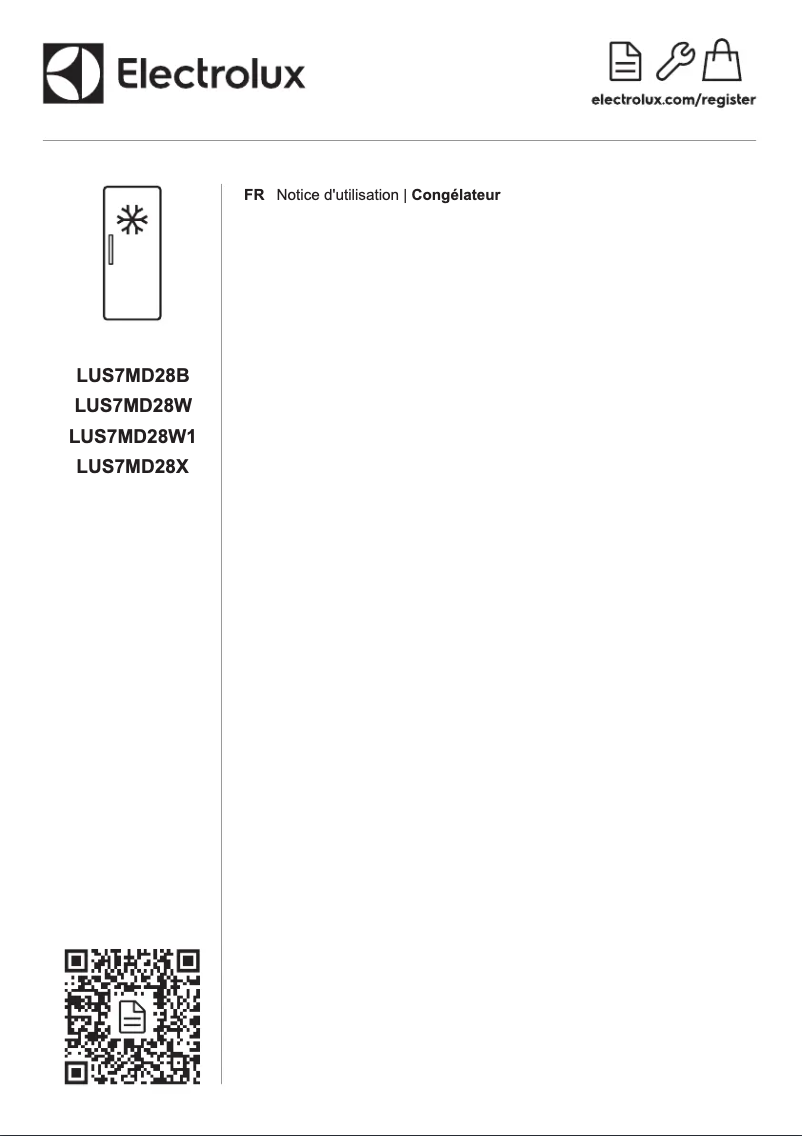 Page 1 de la notice Manuel utilisateur Electrolux LUS7MD28W