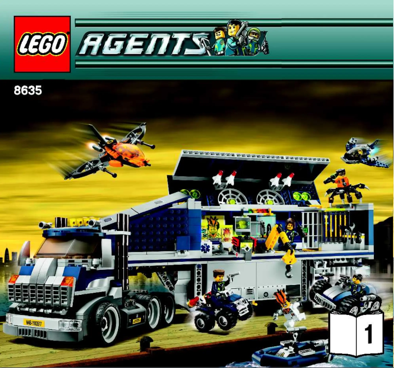 Page 1 de la notice Consignes visuelles Lego Agents 8635