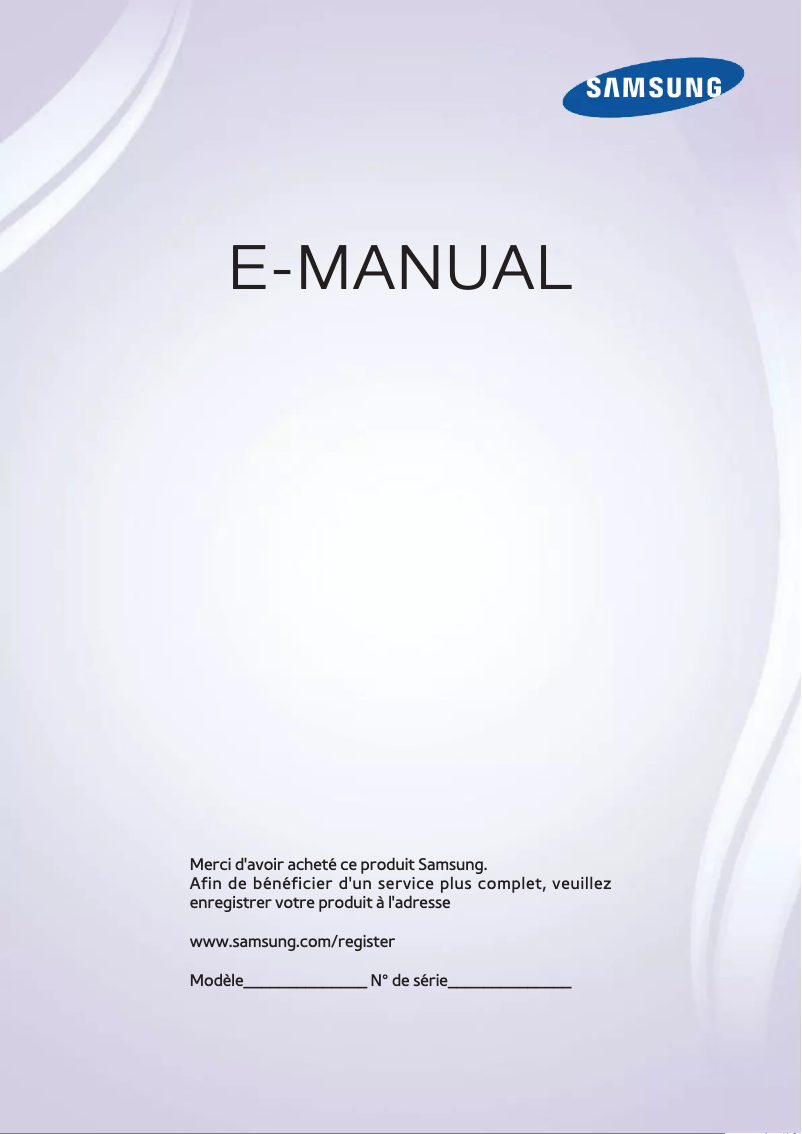 Page n°1 - Manuel utilisateur Samsung UE46F5300AW