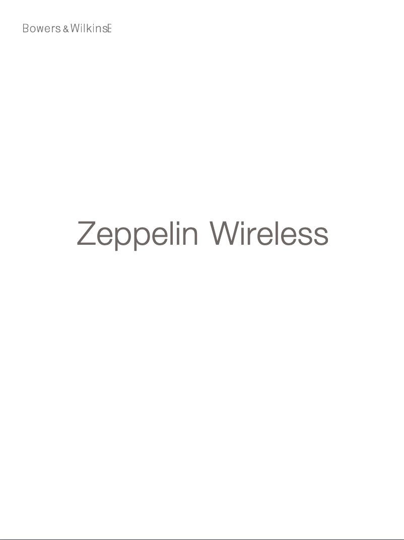 Image de la première page du manuel de l'appareil Zeppelin Wireless