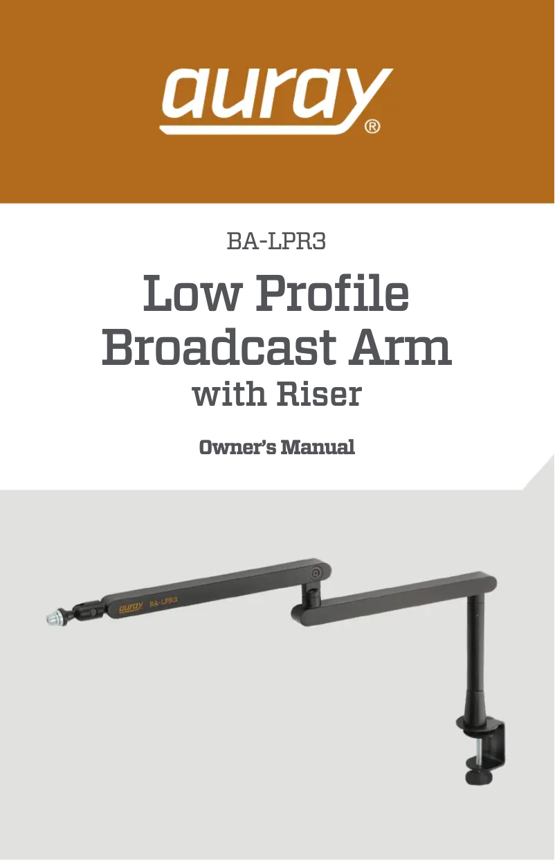 Page 1 de la notice Manuel utilisateur Auray BA-LPR3