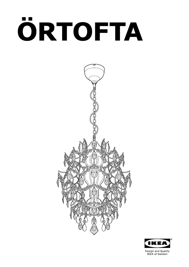 Page 1 de la notice Instructions / montage Ikea ORTOFTA