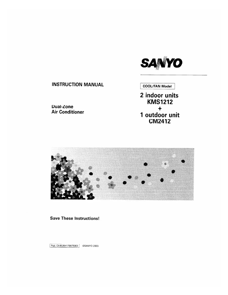 Page 1 de la notice Manuel utilisateur Sanyo KMS1212